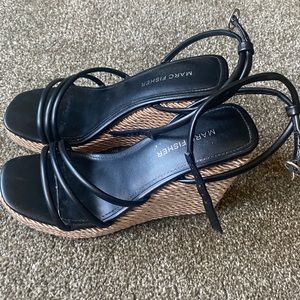 Marc Fisher wedges/heels shoes black